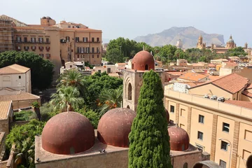 Gartenposter Palermo, Sicily (Italy): panoramic view from the bell tower of St. Joseph Cafasso (San Giuseppe Cafasso) church  © Walter Cicchetti