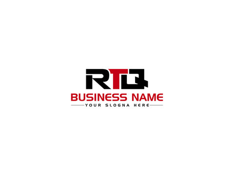 Typography RTQ Logo Icon, Creative RT r t q Logo Letter Vector Art With Colorful Three Letter Unique Design For Business