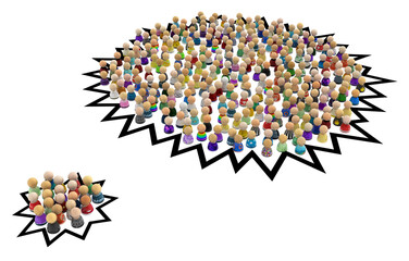 Cartoon Crowd, Zigzag Ring