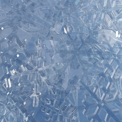 Ice Glass Snowflake Abstract