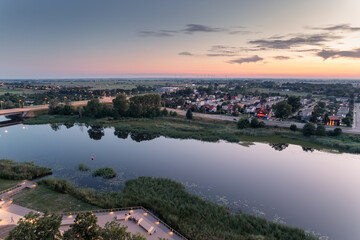 Panorama of Malbork from a height