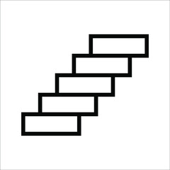 ladder icon logo vector design template, on white background, eps 10.