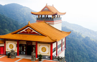 chinese temple in the mountains