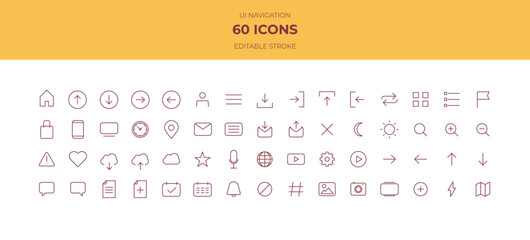 Set de iconos Trazo editable