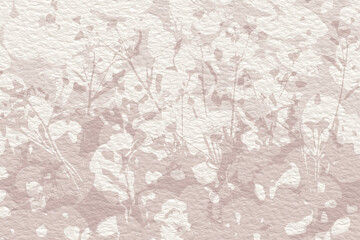 Delicate watercolor botanical digital paper floral background in soft basic nude beige tones - 514493767