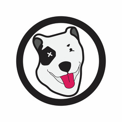 Cute dog face cartoon logo for your brand and symbol identity