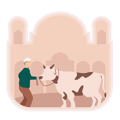 Faceless eid al adha Vector illustration