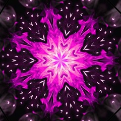 Red and purple fire flower fractal design with various colors. Kaleidoscope art and patterns. Woven watercolor concept . Good to use for marketing, gaming, banner, website, business, promotion etc