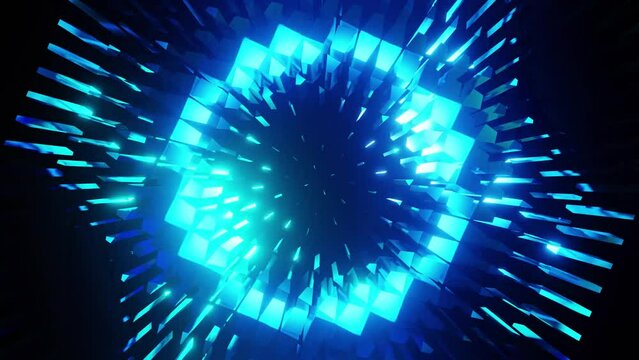 VJ loop of the blue aqua equalizer wave for party