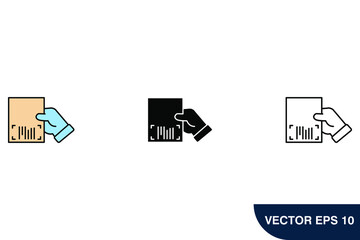 barcode icons  symbol vector elements for infographic web