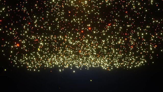  Yellow and light particle background