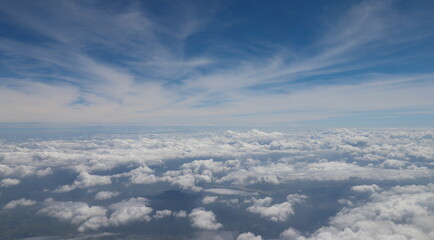 Fototapeta na wymiar view of clouds from airplane
