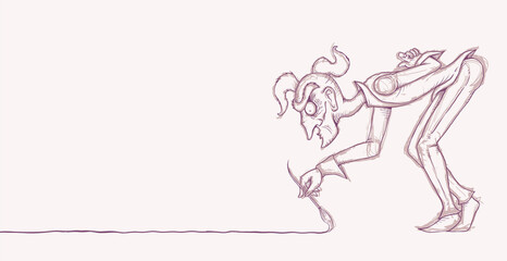 Imaginative artistic man painting