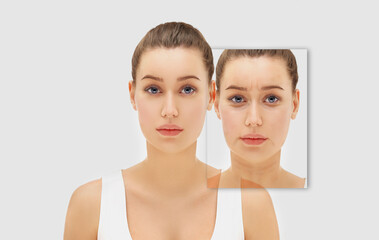 Ageing skin ,internal and external causes of skin aging, signs of skin aging