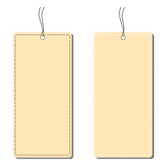 tag image illustration jpeg Horizontal set Angled Hangtag Seam Beige With String And Shadowimage price tag  Paper Label Isolated On White Background. Ready for your message.
 