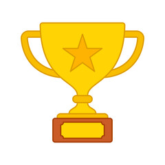 Trophy isolated on white background