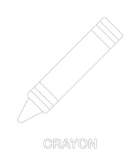 Crayon tracing worksheet for kids
