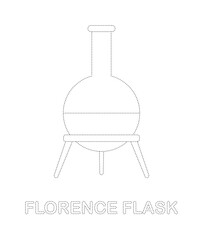 Florence Flask tracing worksheet for kids
