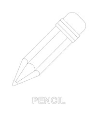 Pencil tracing worksheet for kids