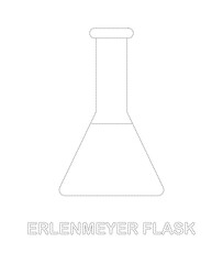 Erlenmeyer Flask tracing worksheet for kids