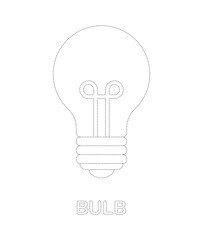Bulb tracing worksheet for kids