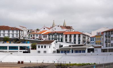 Vue de Angra do Heroismo, Terceira, A&ccedil;ores, Portugal