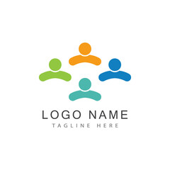Fototapeta na wymiar Adoption and community care Logo template vector icon