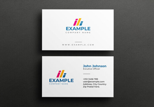 Simple Minimal Business Cards Layout