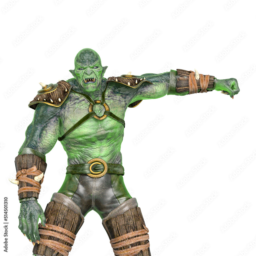 Wall mural orc warrior side punch - Wall murals