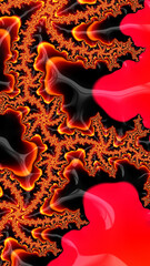 Artistic and imaginative digitally designed abstract 3D fractal background