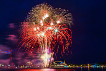 fireworks over the river