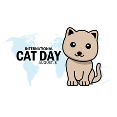 International Cat Day Vector. Good for International Cat Day. Simple and elegant design