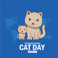 International Cat Day Vector. Good for International Cat Day. Simple and elegant design