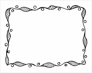 Hand drawn doodle style frame