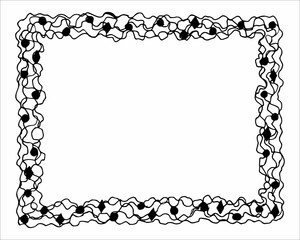 Hand drawn doodle style frame