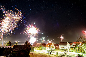new year celebration in small town in Germany