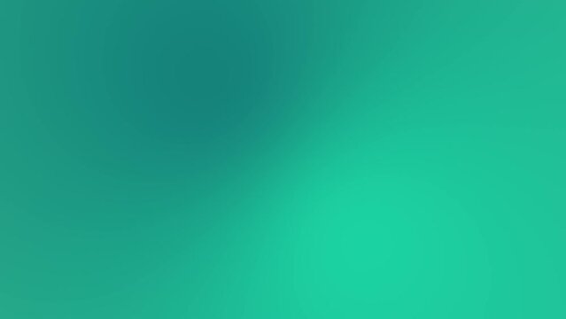 Pine Green and Caribbean Green gradient motion background loop. Moving colorful blurred animation. Soft color transitions. 