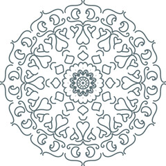 
Mandala ornament outline doodle hand-drawn illustration. Vector henna tattoo style, can be used for textile, coloring books,
phone case print, greeting cards
