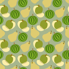 Seamless pattern fruit for fabric print, textile, gift wrapping paper. colorful vector for kids, flat style. Seamless pattern texture design.