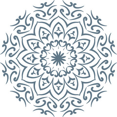 Mandala ornament outline doodle hand-drawn illustration. Vector henna tattoo style, can be used for textile, coloring books,
phone case print, greeting cards

