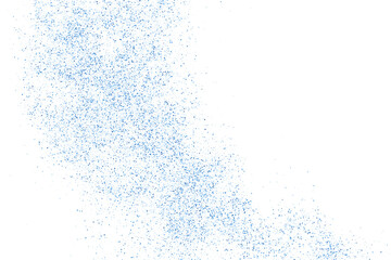 Abstract Splashes Of Water On White Background. Frozen Motion Of Round Drops. Rain, Snow Overlay Texture. Blue Explosion Of Confetti. Design Element. Vector Illustration, EPS 10.