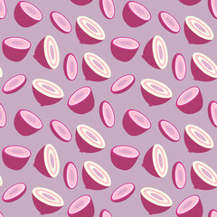 Red Onion Seamless Pattern Background Vector Design. Seamless pattern texture design.