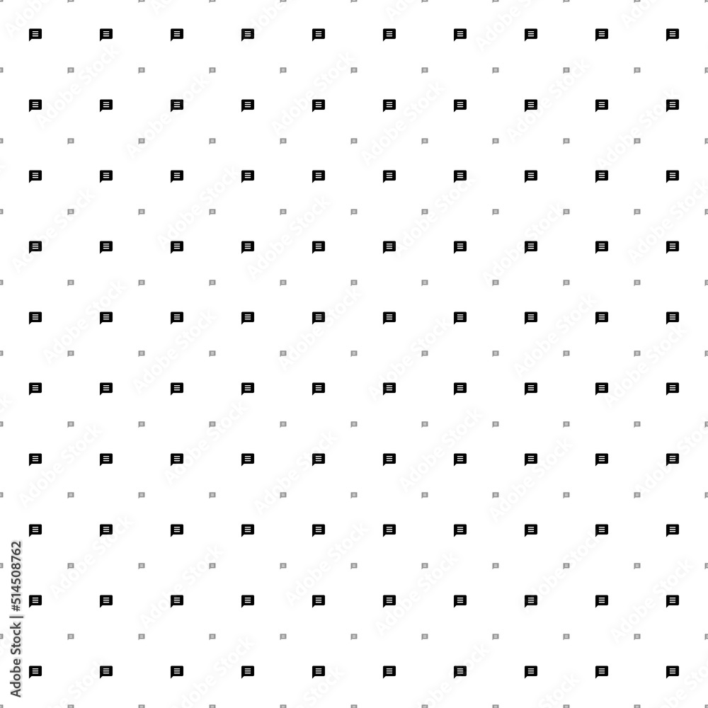 Poster square seamless background pattern from black chat symbols are different sizes and opacity. the patt