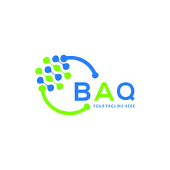 BAQ logo design initial creative letter logo. BAQ unique letter logo design. BAQ vector logo simple. elegant and luxurious, technology logo shape. © Expensive Man