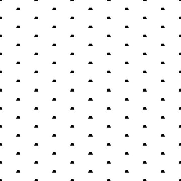Square seamless background pattern from geometric shapes. The pattern is evenly filled with small black trapezoid symbols. Vector illustration on white background