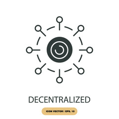 decentralized icons  symbol vector elements for infographic web