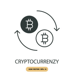 crypto currency icons  symbol vector elements for infographic web