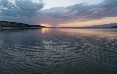 Wonderful sunset over the ocean 