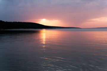 Wonderful sunset over the ocean 