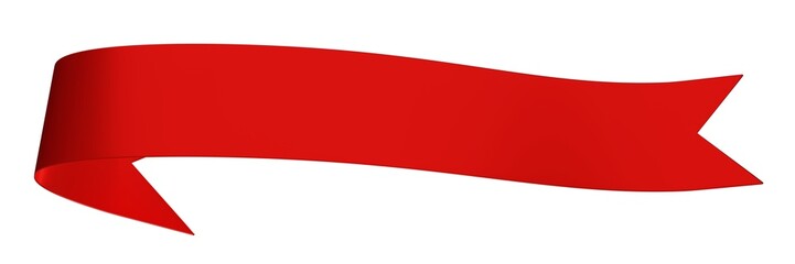 Obraz premium Red ribbon on white background. 3d rendering. For birthday or valentine. 